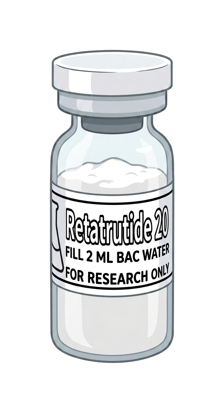 Retatrutide 20 mgs research vial